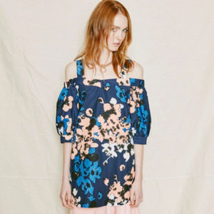 TIMO WEILAND Floral print Lottie top cold shoulder